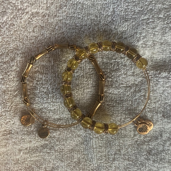 NWOT Alex and Ani set of 2 gold bracelets - Picture 2 of 3